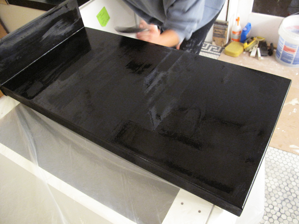 How To Stain Butcher Block With Black Ink Victorian In Bloom
