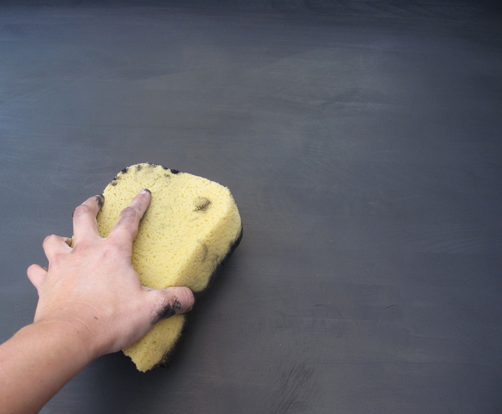 How to: Stain Butcher Block with Black Ink